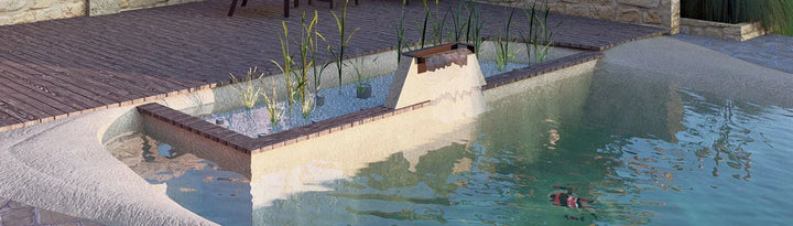 Schwimmteich mit Bionik-Filtersystem