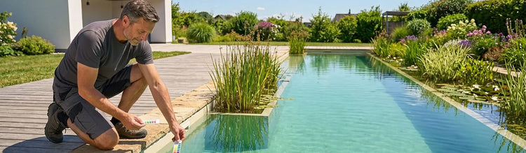 Schwimmteich im Sommer
