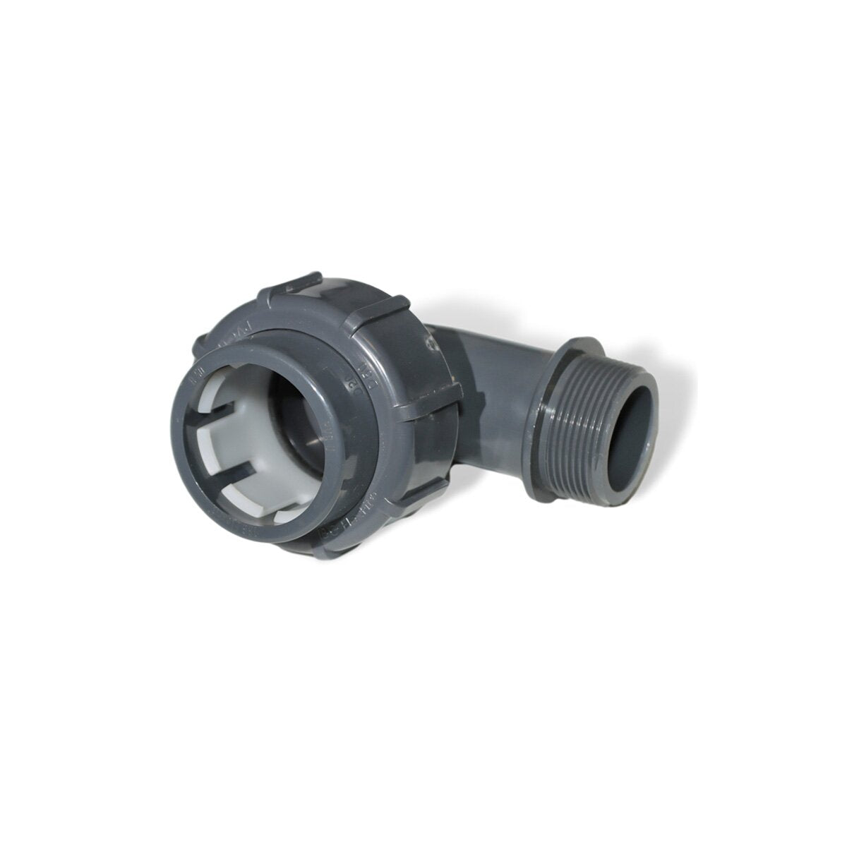 Bogen Schlauch-Klemmverbinder D50 und 1 1/2" Aussengewinde