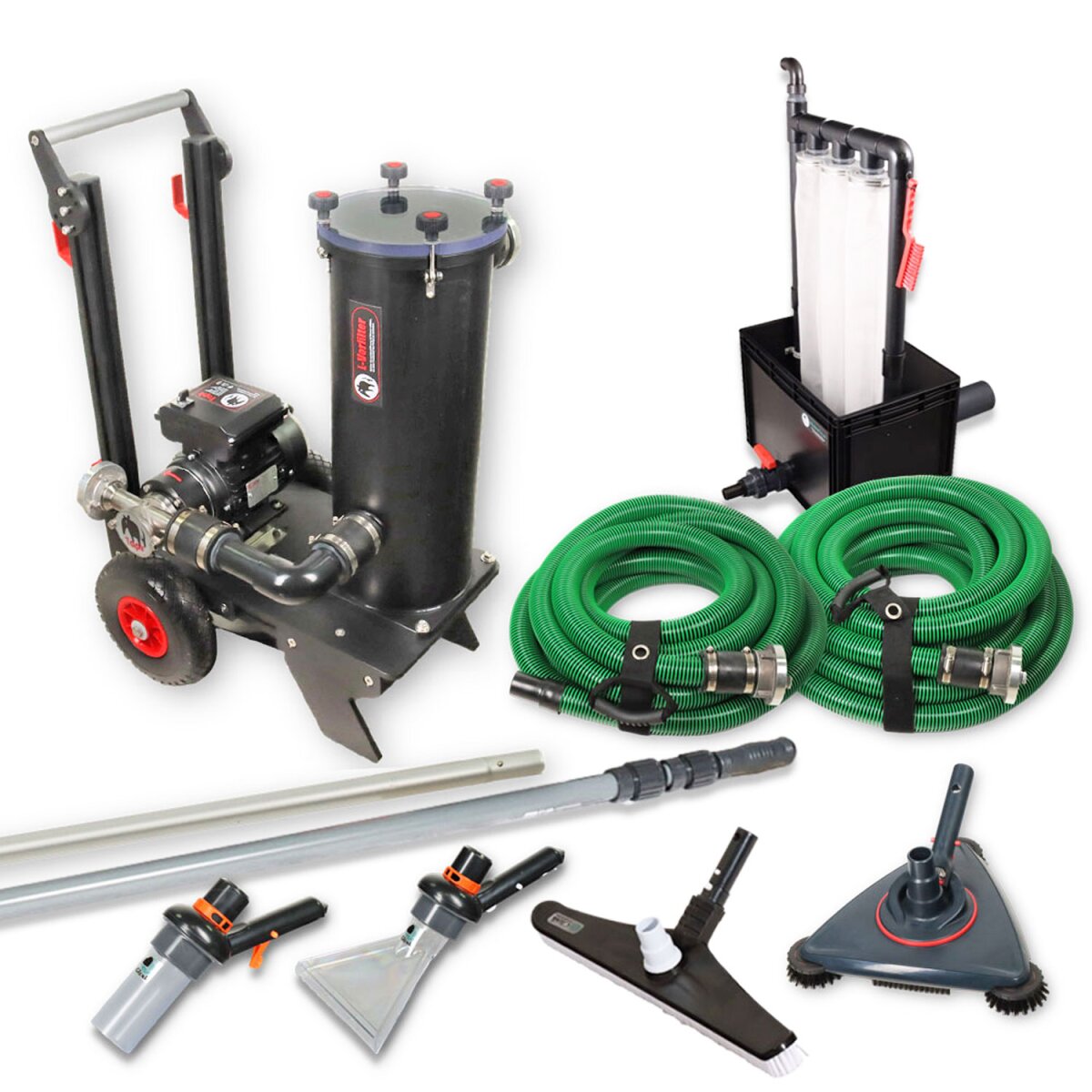 Teichschlammsauger TAPIR 6000 PRO Set  & Wasserrückführung