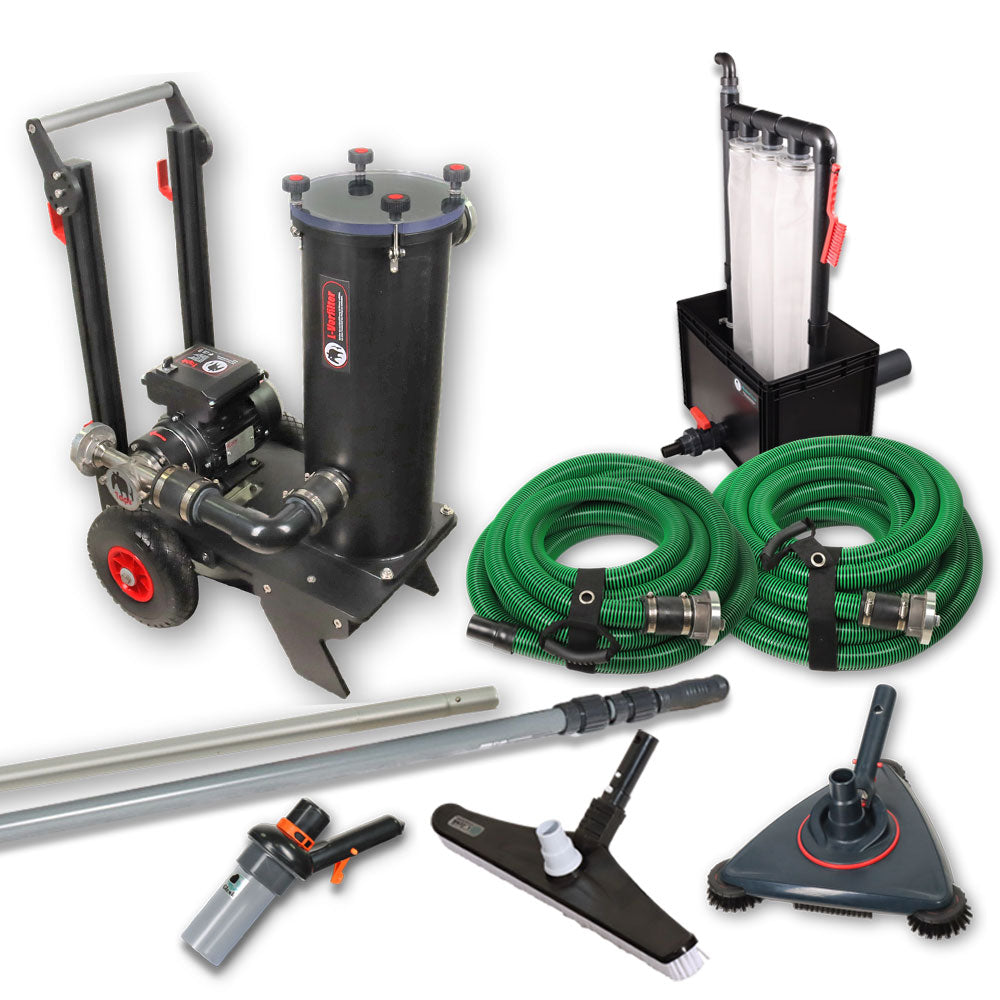 Teichschlammsauger TAPIR 6000 PRO Set  & Wasserrückführung