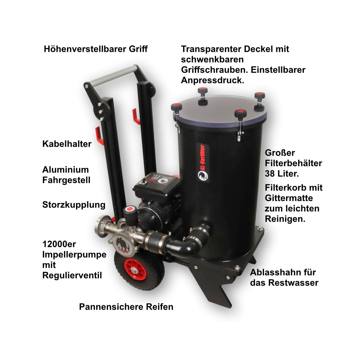 Teichschlammsauger TAPIR Vario-12000 PRO Set