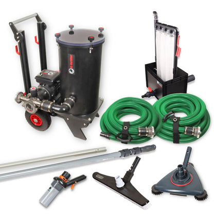 Teichschlammsauger TAPIR Vario-12000 PRO Set & Wasserrueckfuehrung